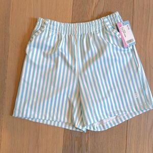 Set athleisure boys blue striped shorts, NWT, no liner, size 7/8